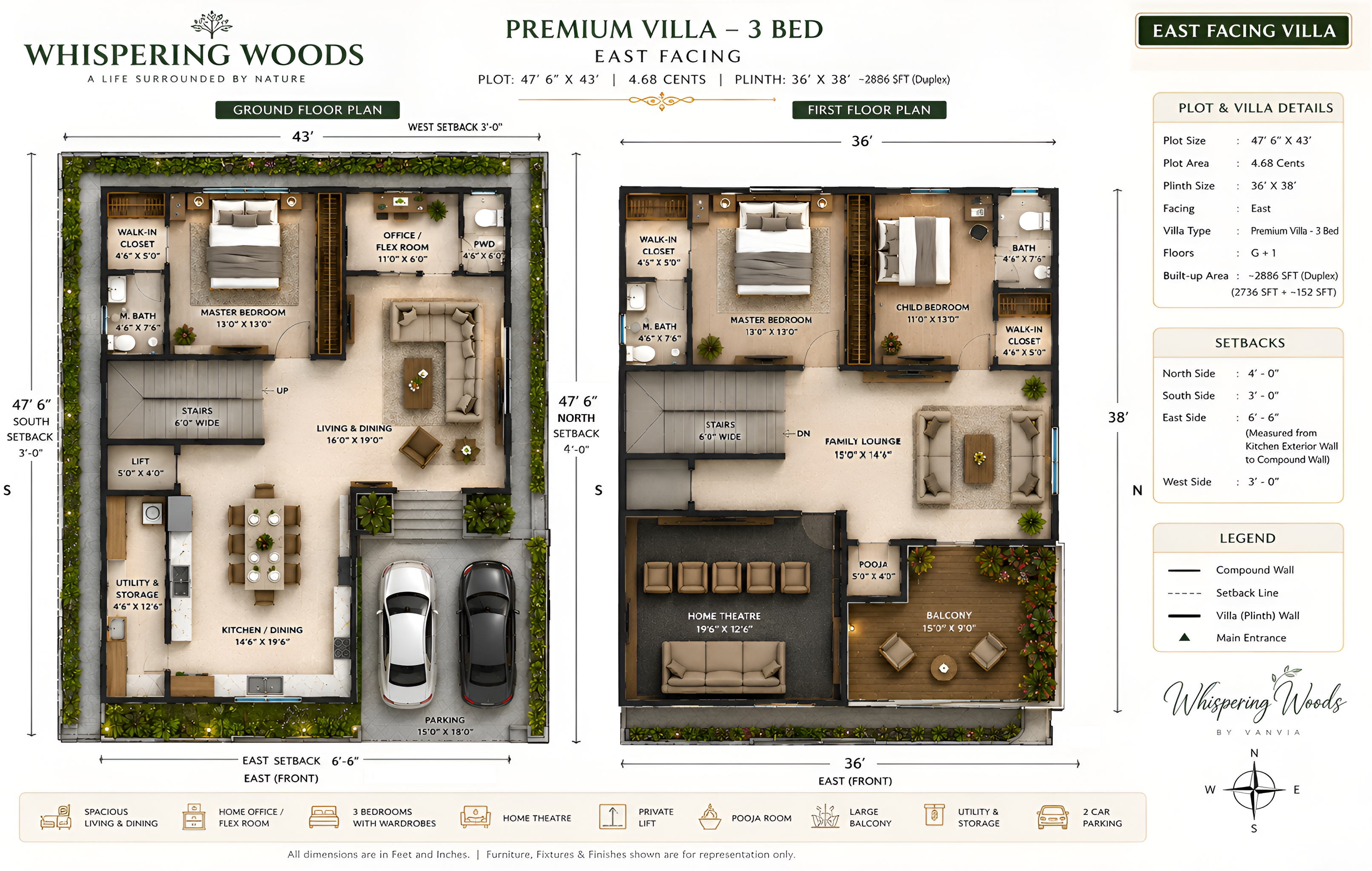 Premium villa 3BHK East
